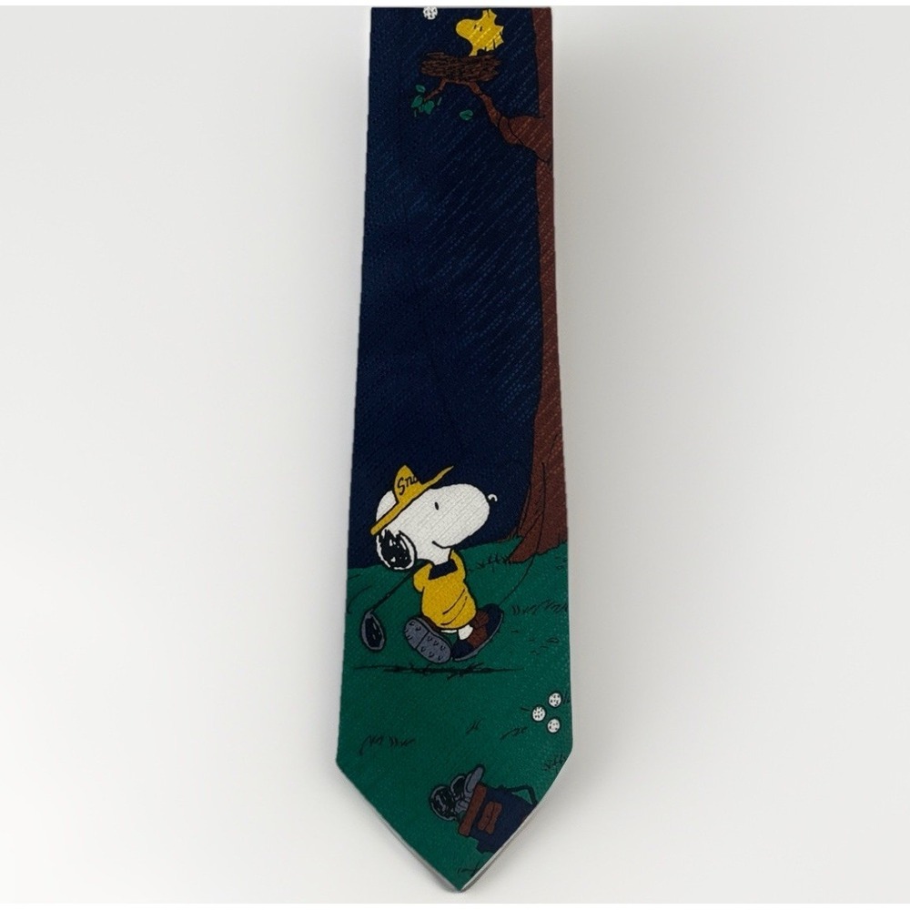 Peanuts Charlie Brown and Gang Snoopy & Woodstock Golf Men's Neck Tie